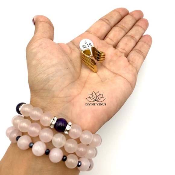 Cuff Finger Ring | Gold Plated Stainless Steel - Picture 6 of 6